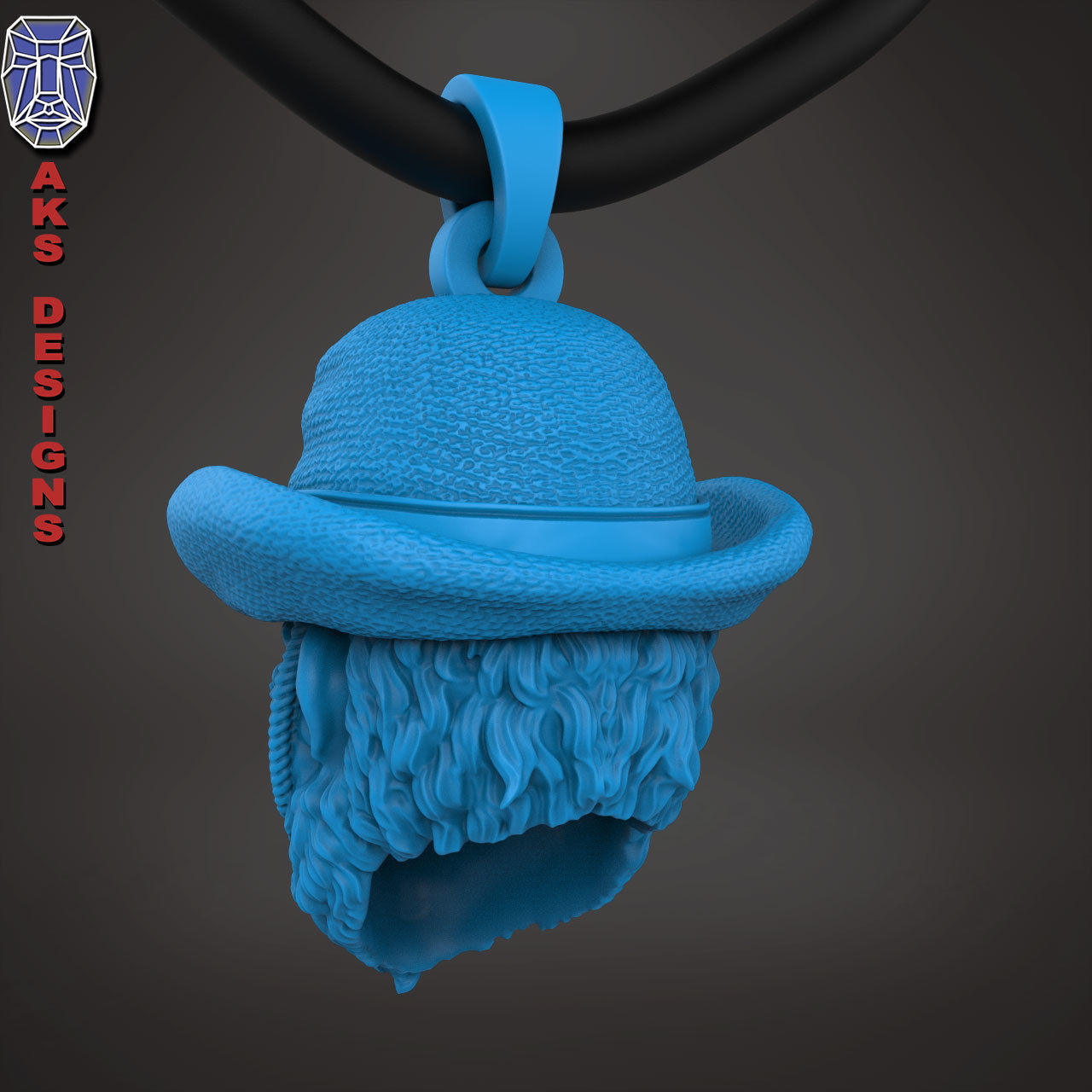 Pendant animal Jewelry Gentlemen Gorilla Monkey 1 3D print model_12