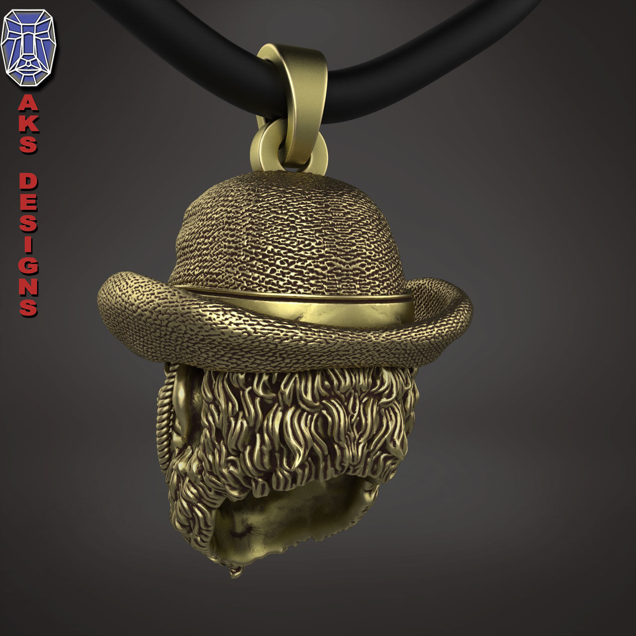 Pendant animal Jewelry Gentlemen Gorilla Monkey 1 3D print model_11