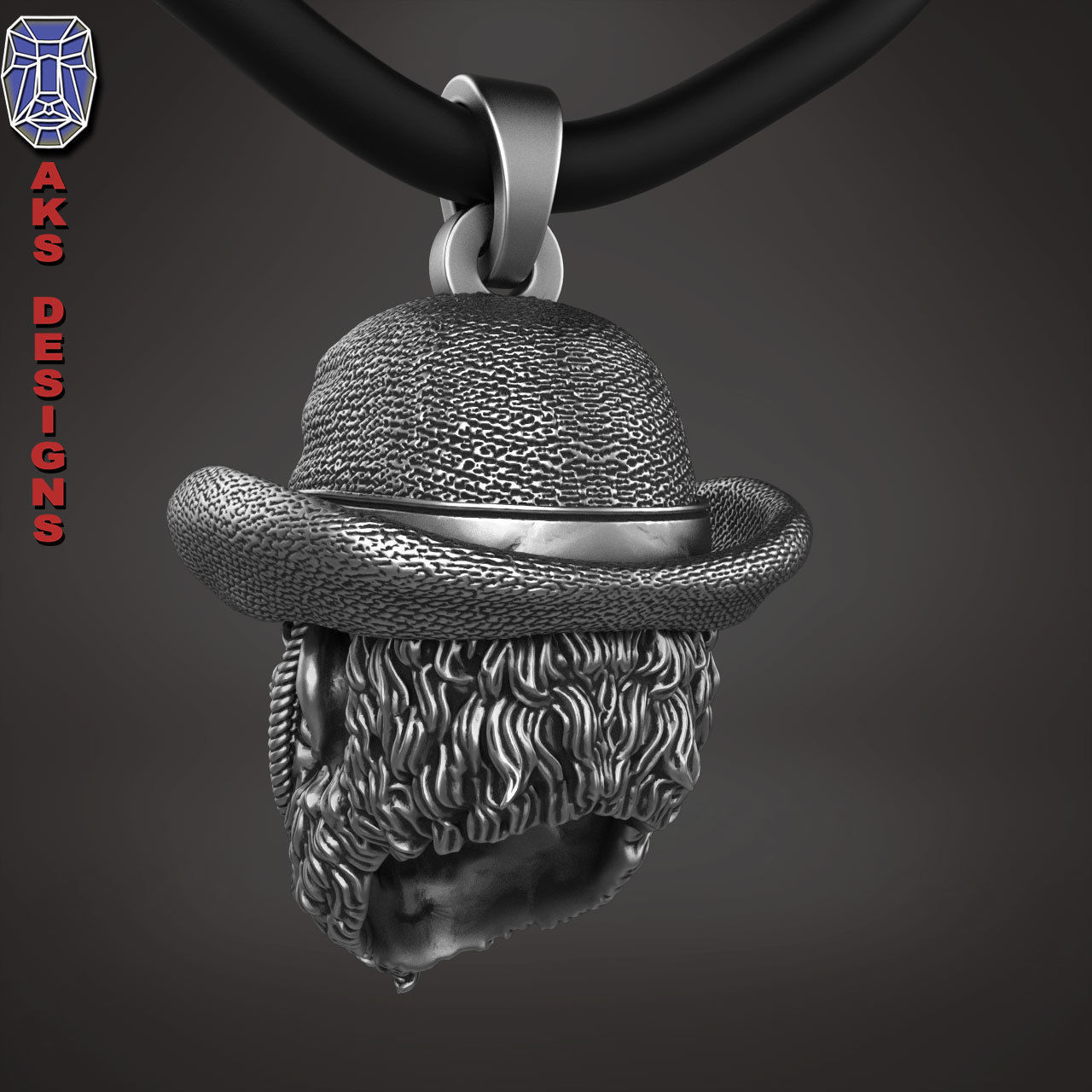 Pendant animal Jewelry Gentlemen Gorilla Monkey 1 3D print model_10