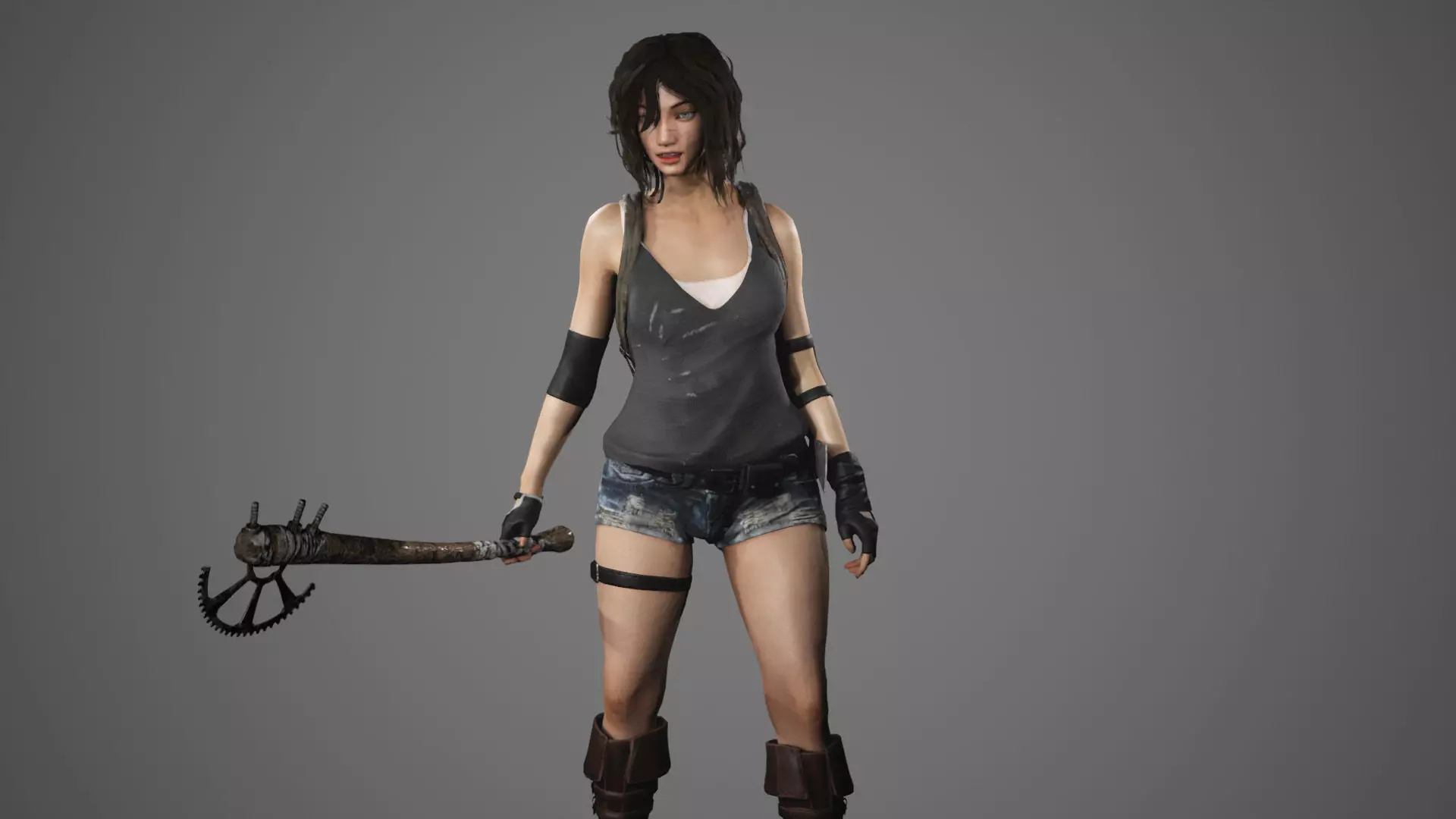 Female Heroine 01 Low-poly 3D model