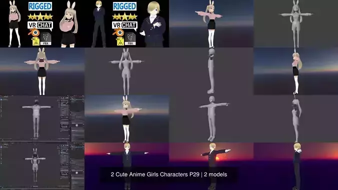 2 Cute Anime Girls Characters P29