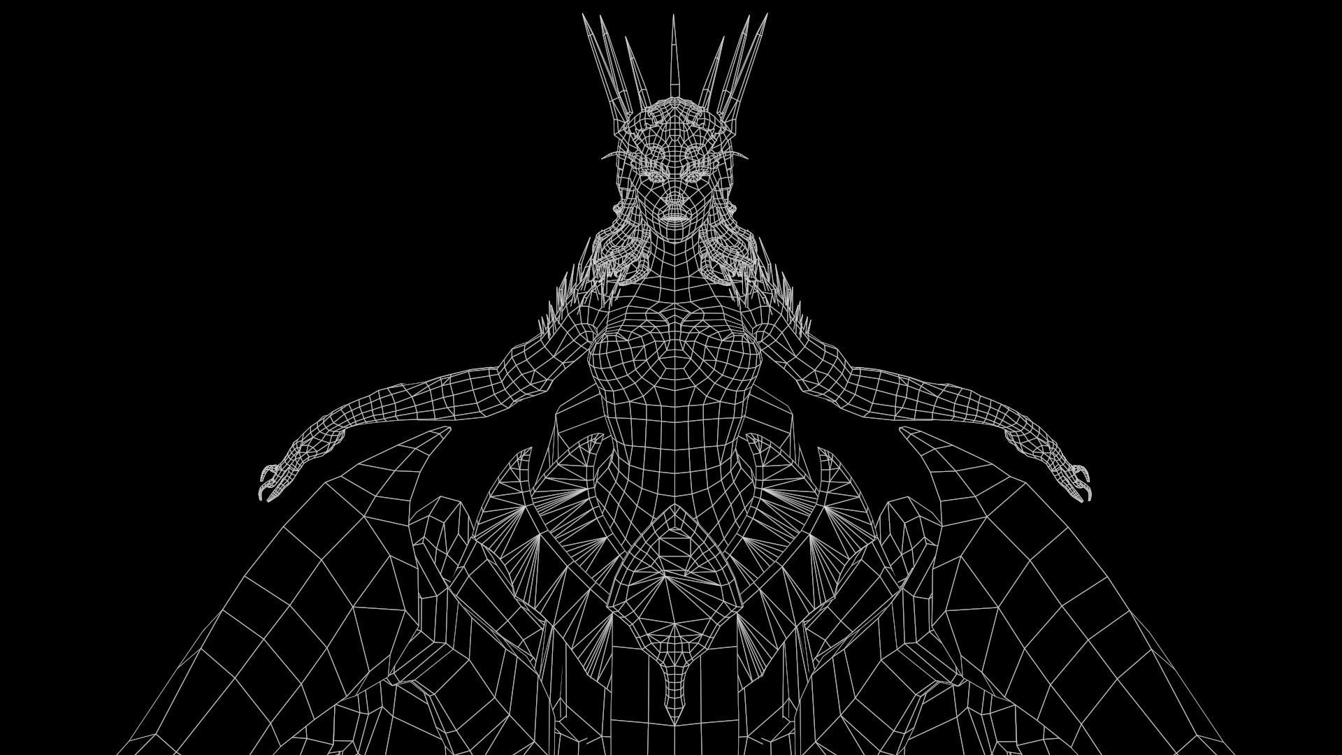 Spider Queen Low-poly 3D model_9