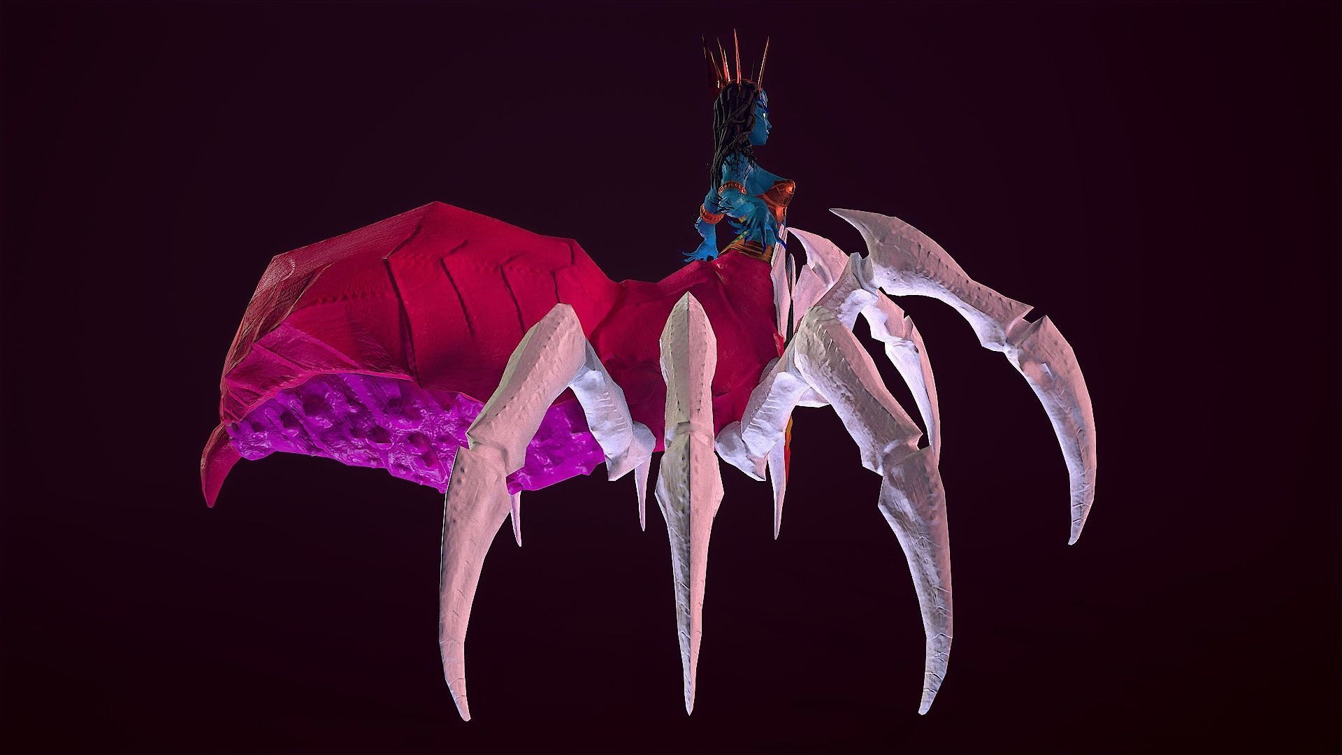 Spider Queen Low-poly 3D model_16