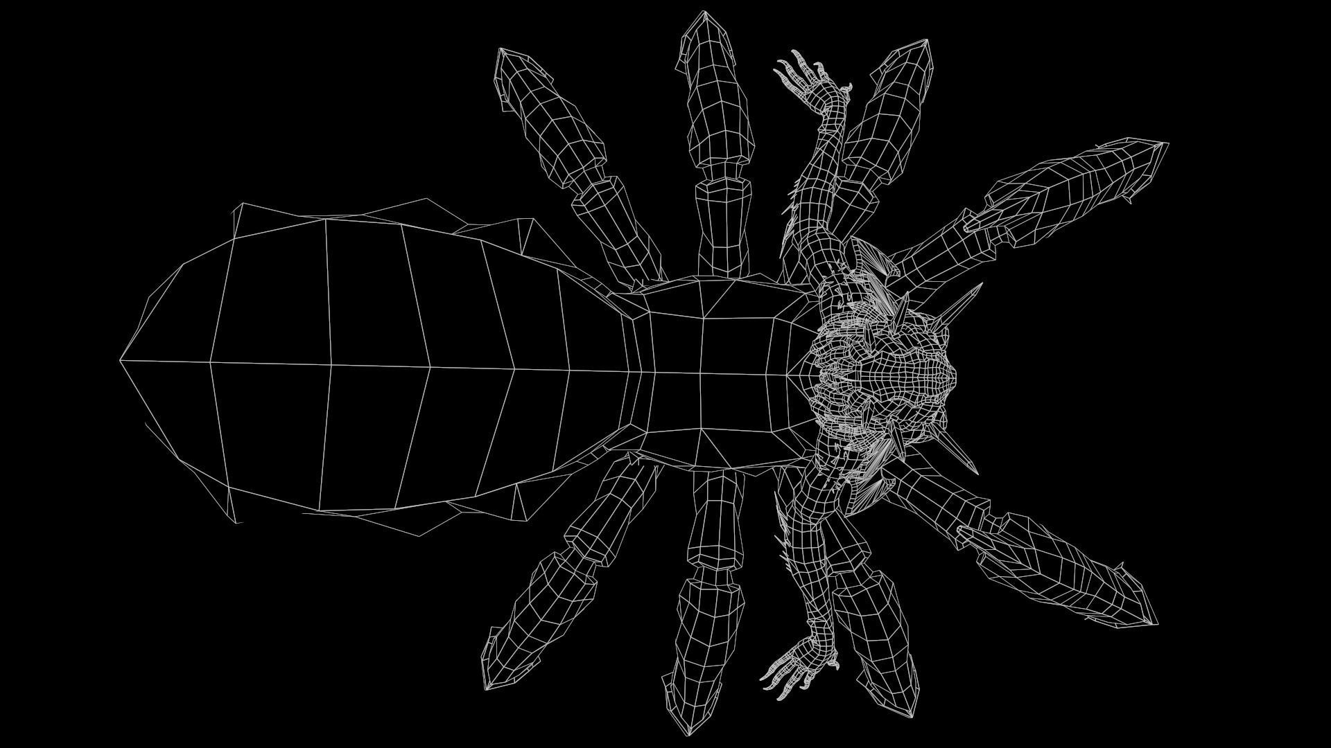 Spider Queen Low-poly 3D model_11