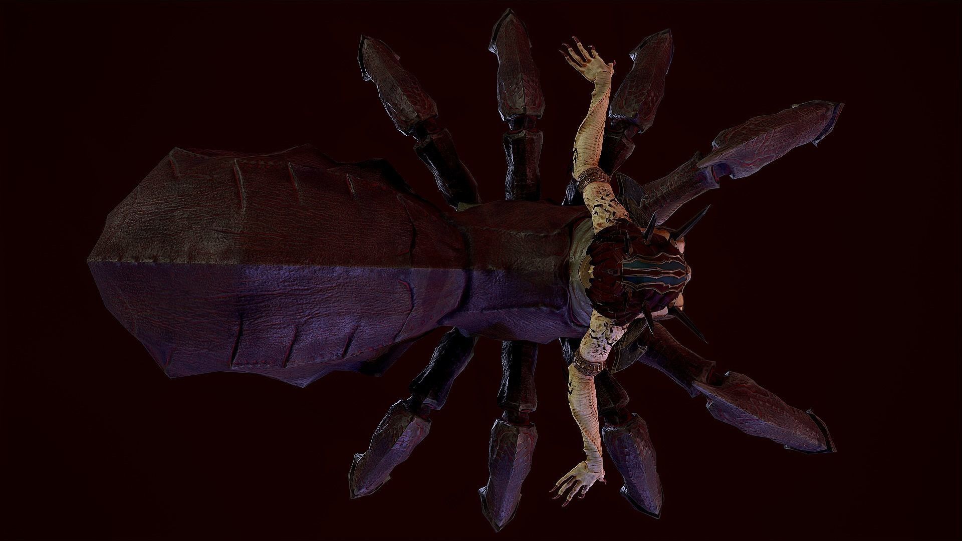 Spider Queen Low-poly 3D model_5