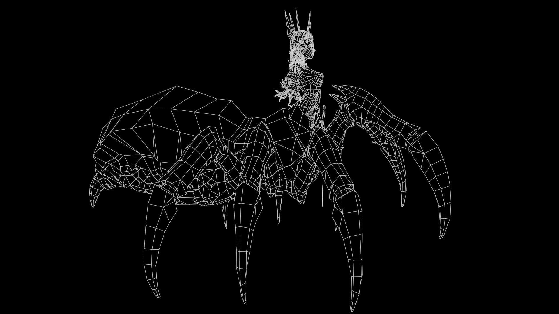 Spider Queen Low-poly 3D model_10