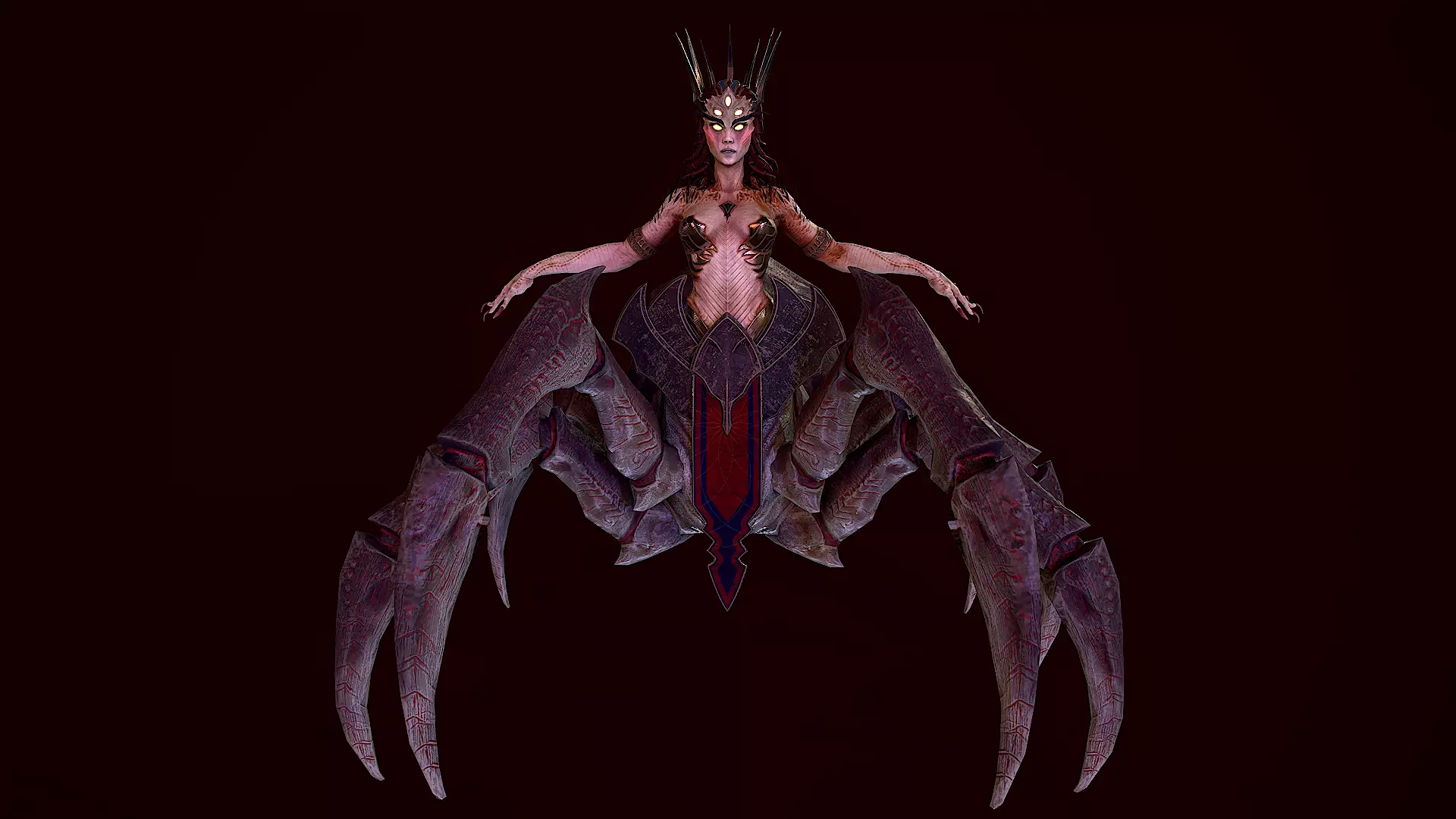 Spider Queen Low-poly 3D model_0