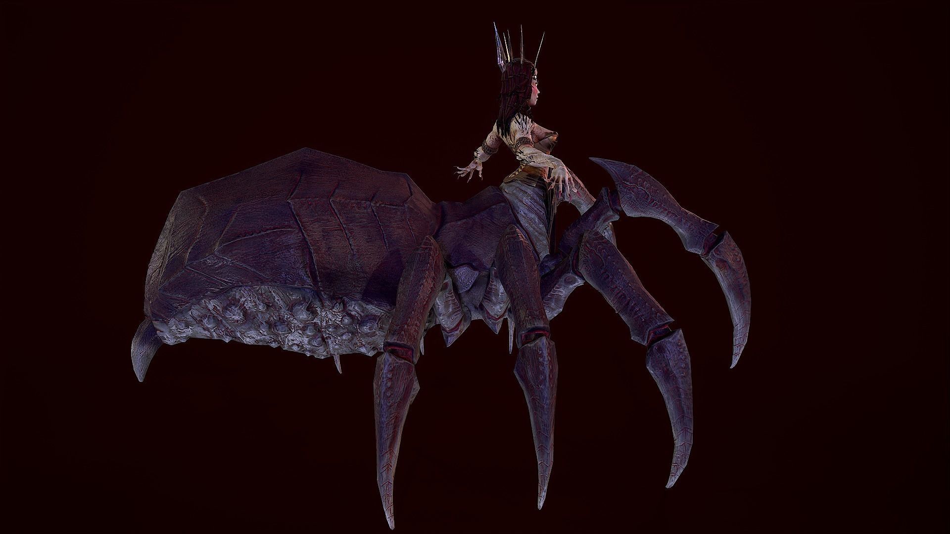 Spider Queen Low-poly 3D model_8
