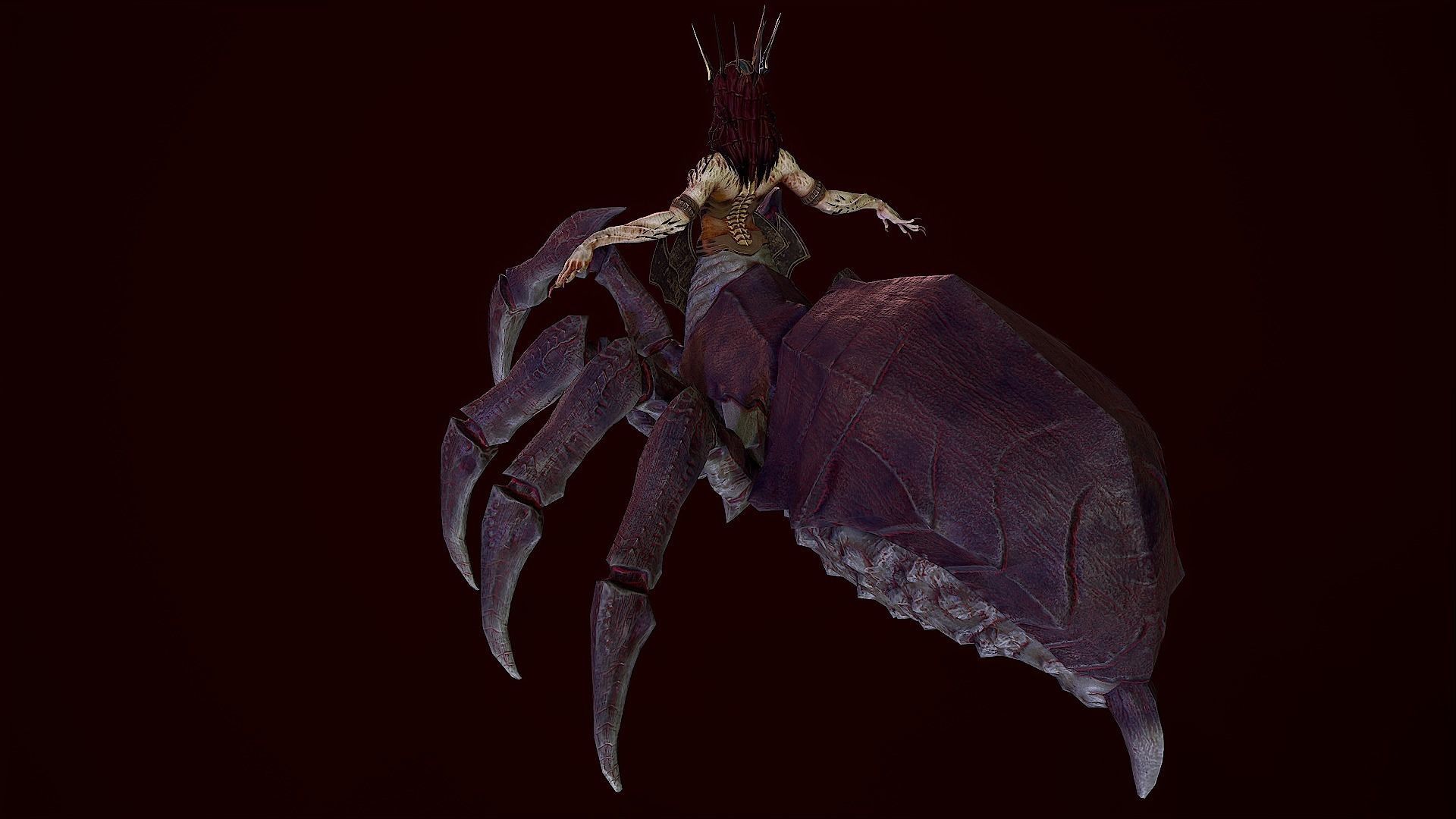 Spider Queen Low-poly 3D model_6