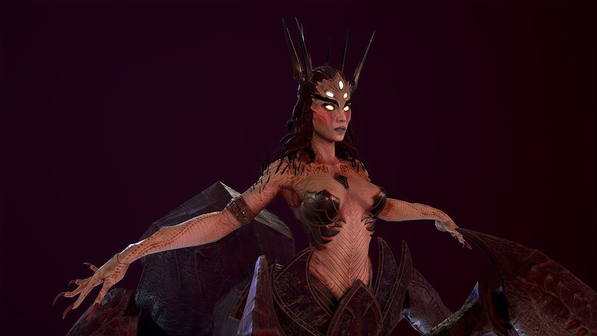 Spider Queen Low-poly 3D model_1