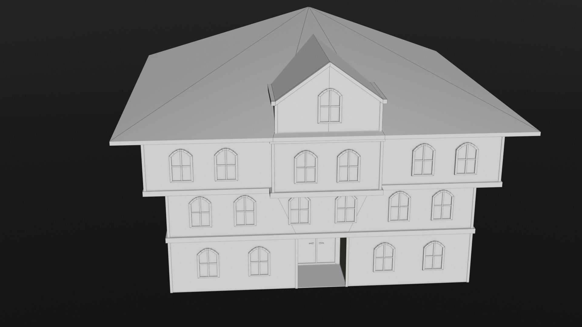 Safranbolu house Low-poly Low-poly 3D model_6