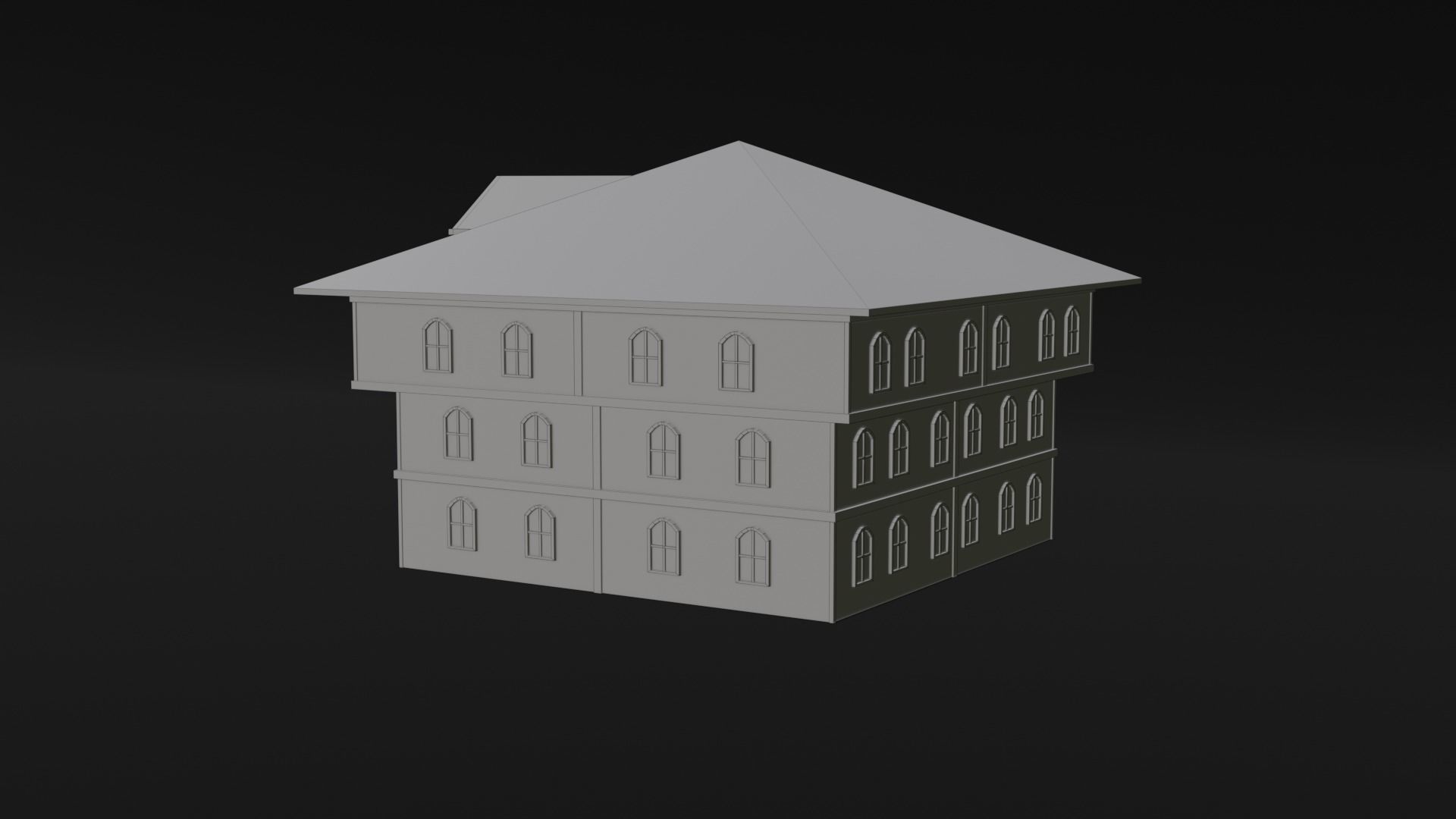 Safranbolu house Low-poly Low-poly 3D model_7