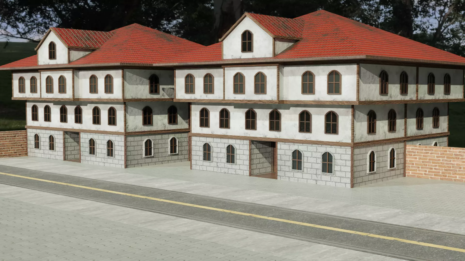 Safranbolu house Low-poly Low-poly 3D model_0