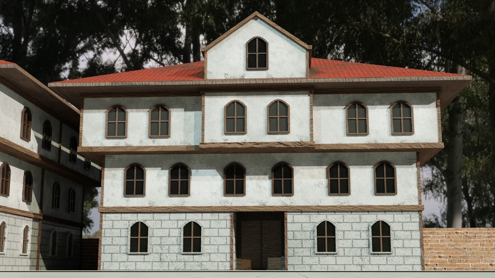Safranbolu house Low-poly Low-poly 3D model_1