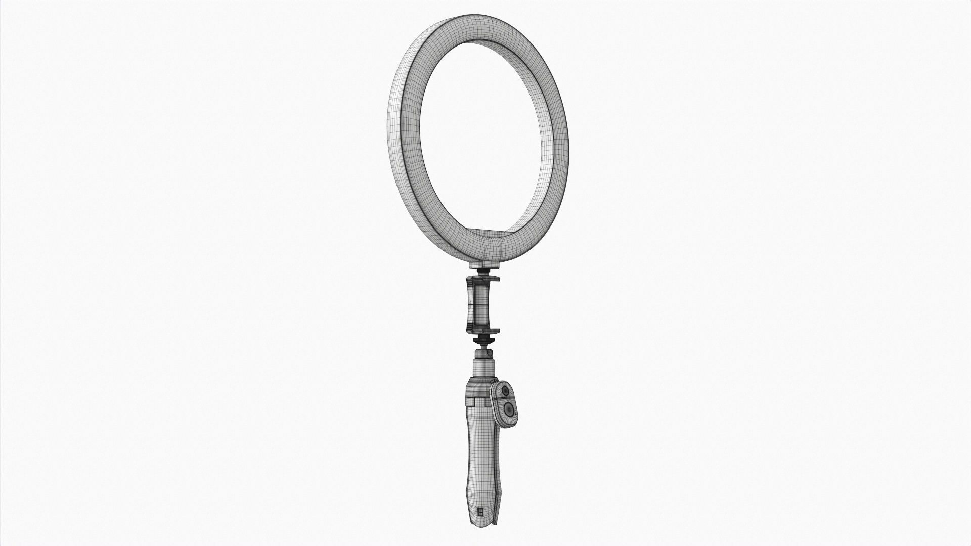 Live streaming tripod with lamp 01 3D model_7