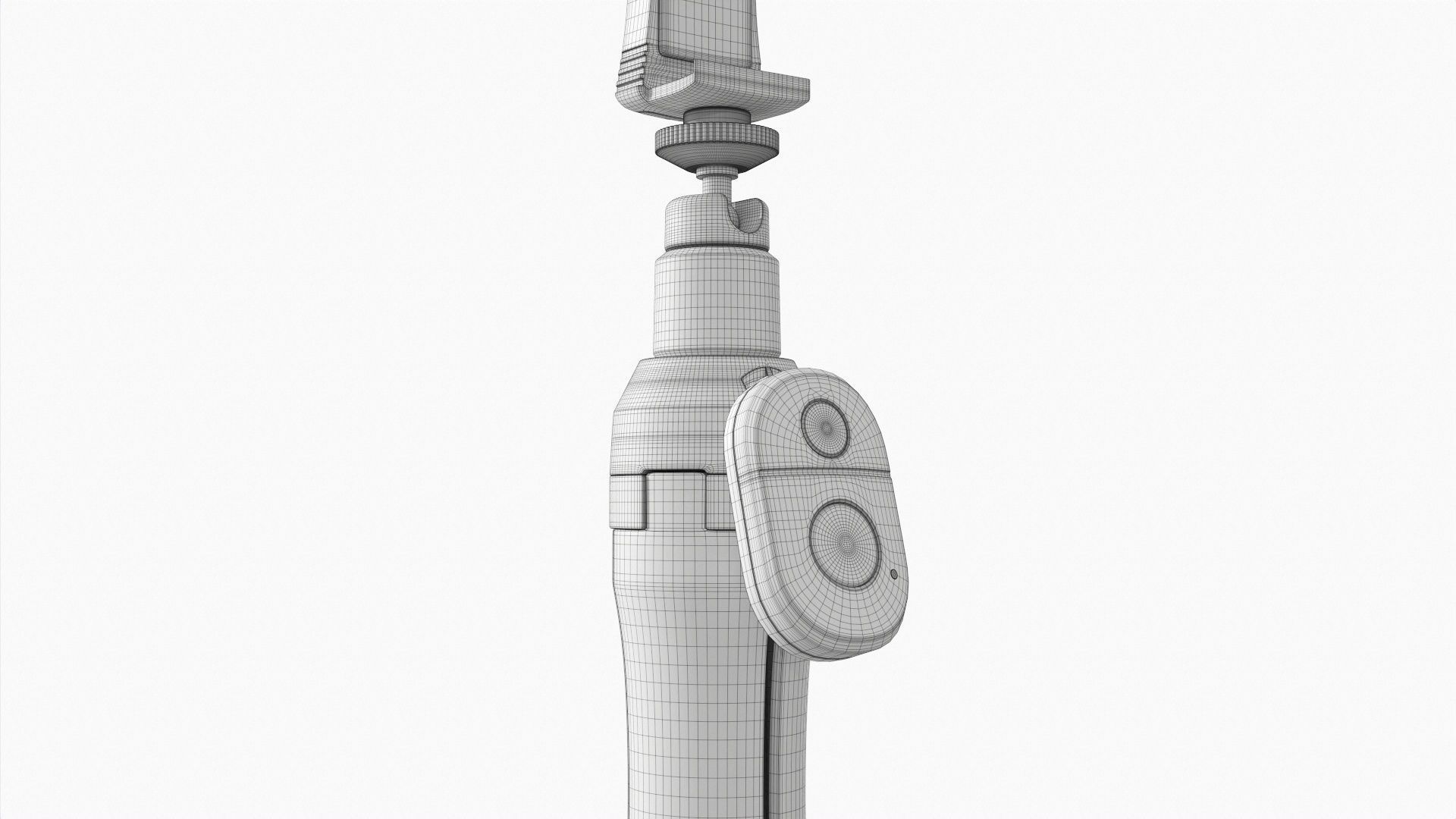 Live streaming tripod with lamp 01 3D model_11