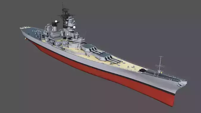 USS Missouri Free 3D model
