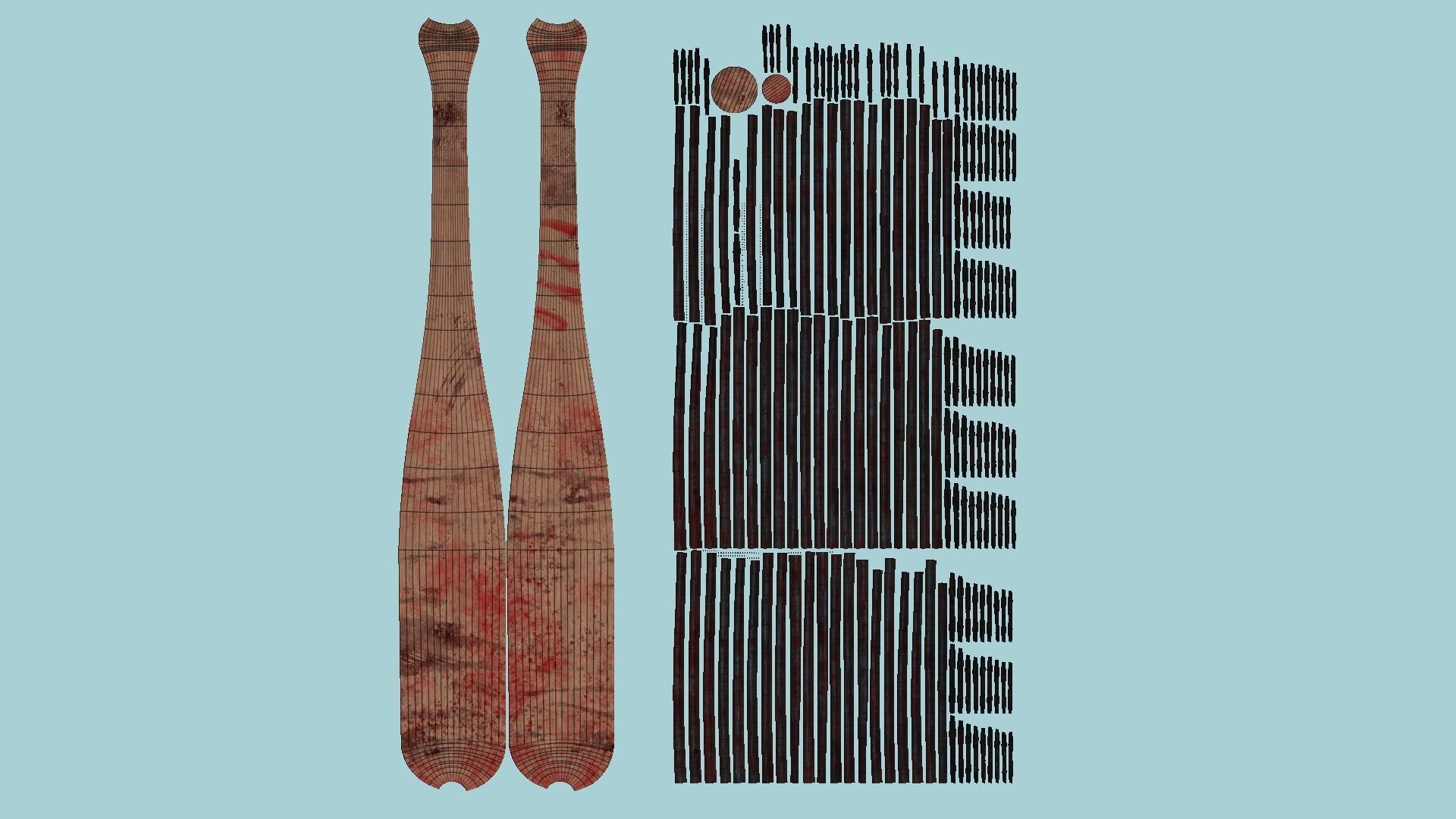 Baseball Bat Weapon 02 - Lucille - Character Weaponry 3D model_5