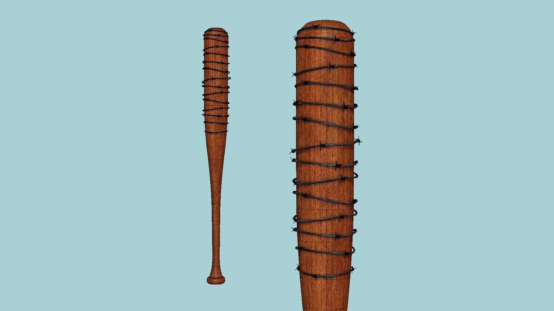 Baseball Bat Weapon 03 - Lucille - Character Weaponry 3D model_6