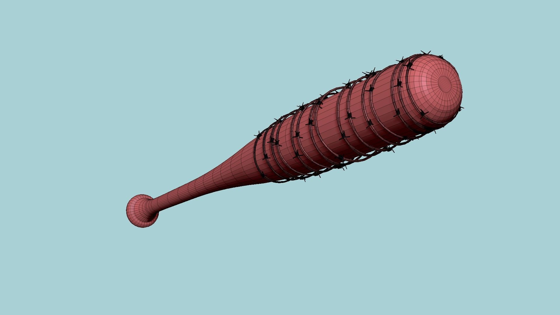 Baseball Bat Weapon 04 - Lucille - Character Weaponry 3D model_13