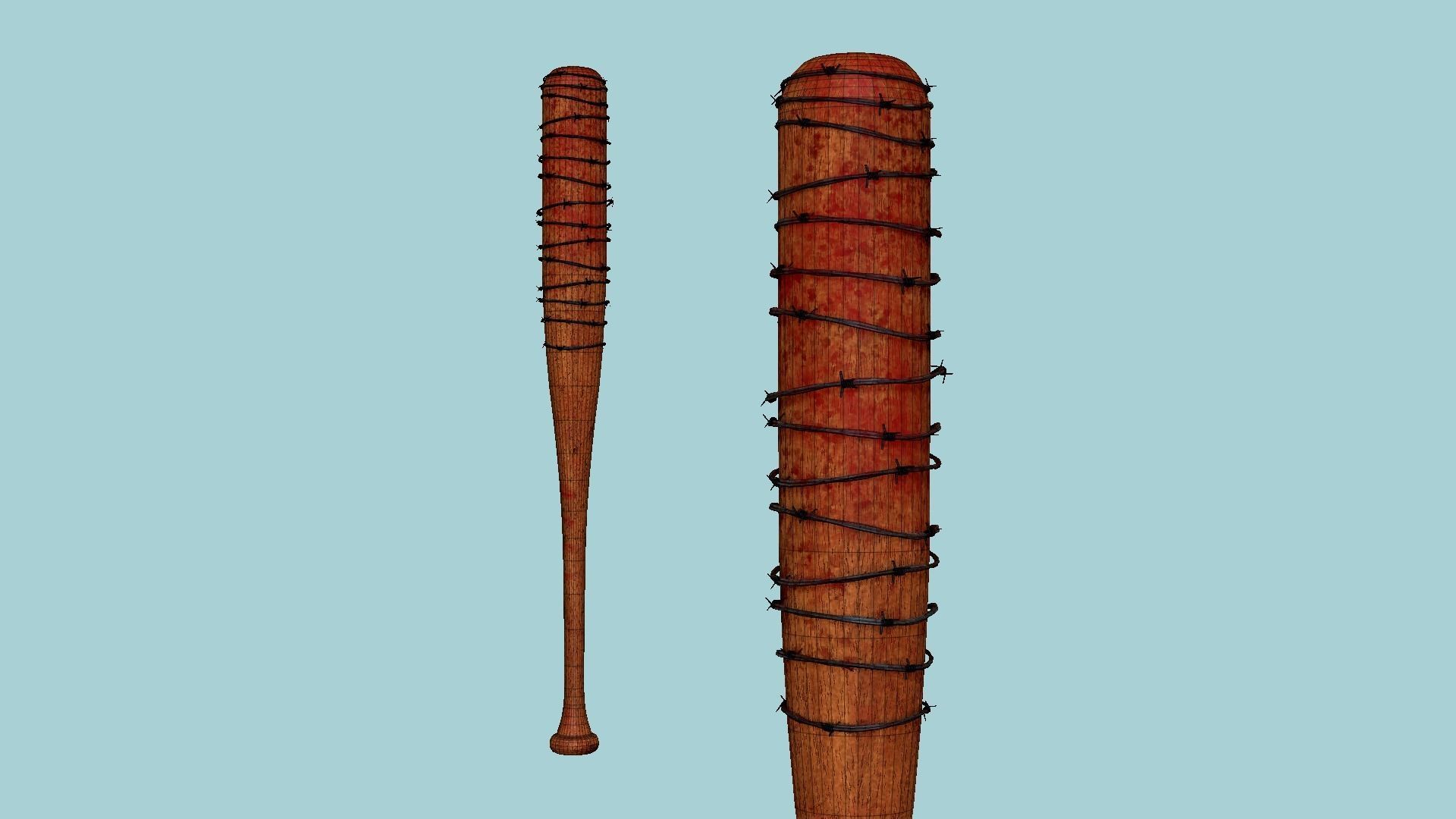 Baseball Bat Weapon 04 - Lucille - Character Weaponry 3D model_6