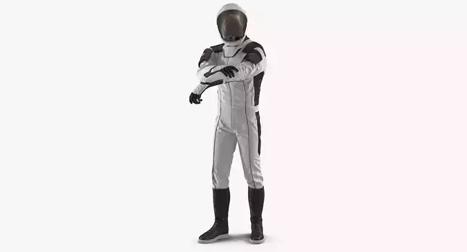 Futuristic Space Suit Rigged
