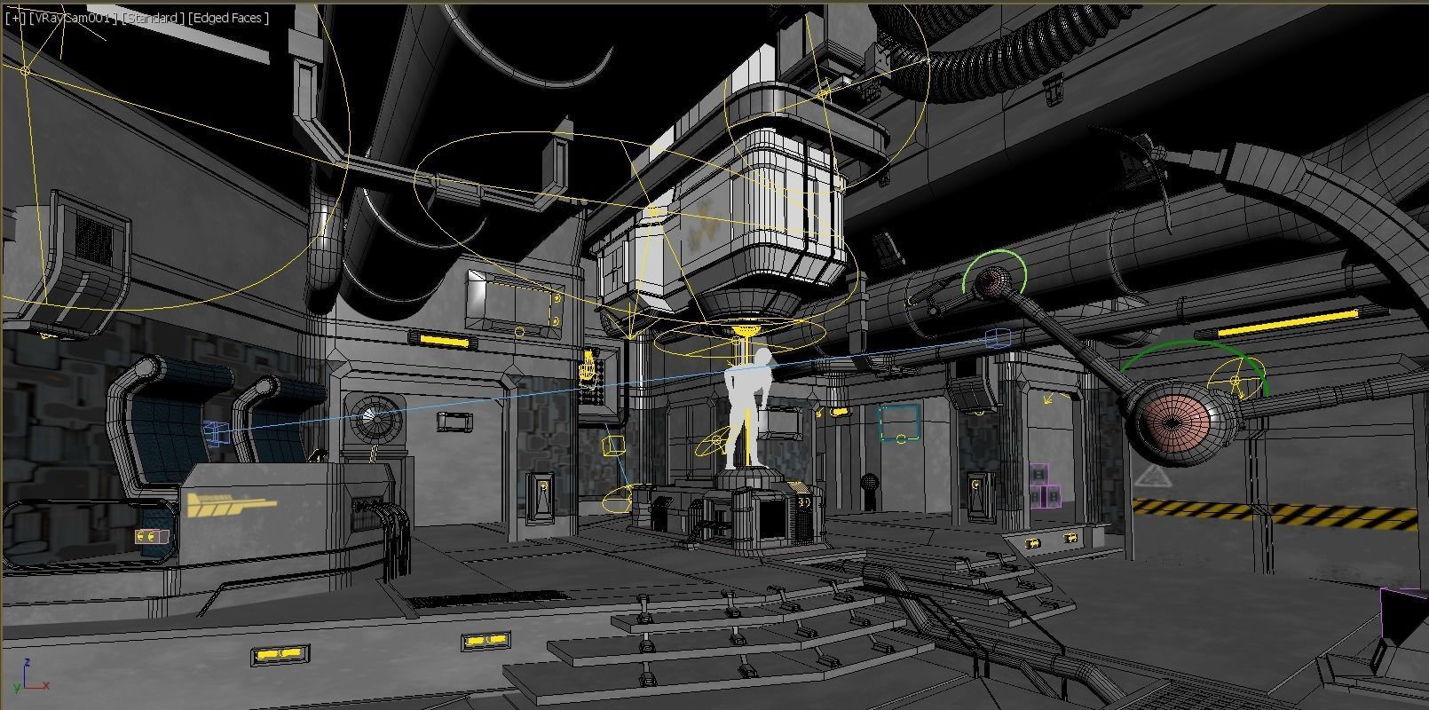 Sci-Fi Laboratory Low-poly 3D model_6