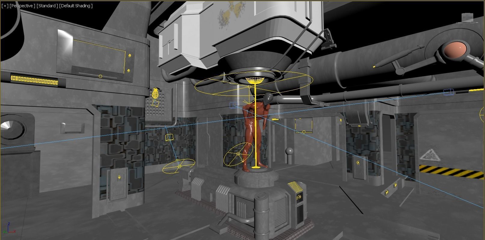 Sci-Fi Laboratory Low-poly 3D model_8