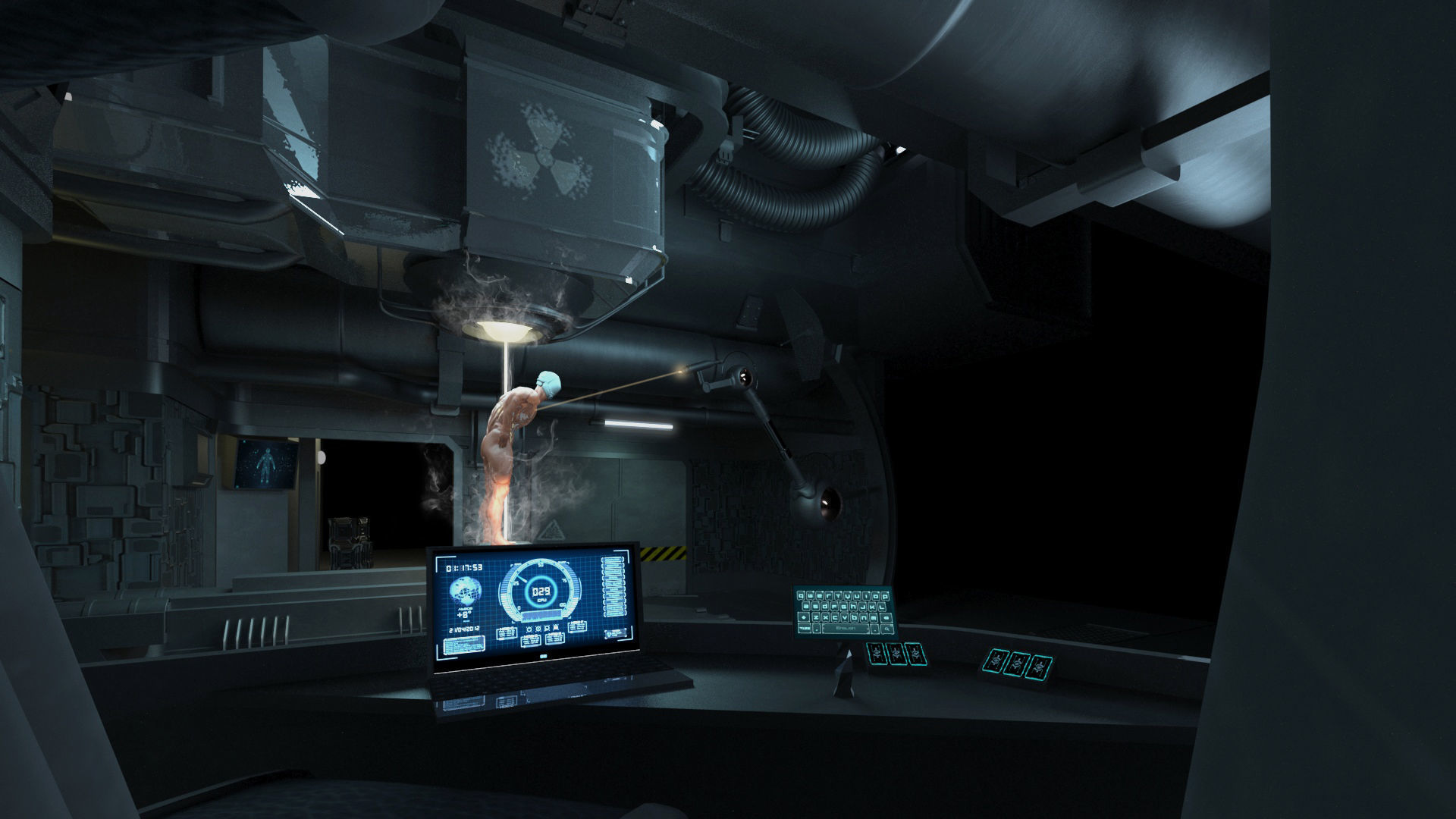 Sci-Fi Laboratory Low-poly 3D model_2