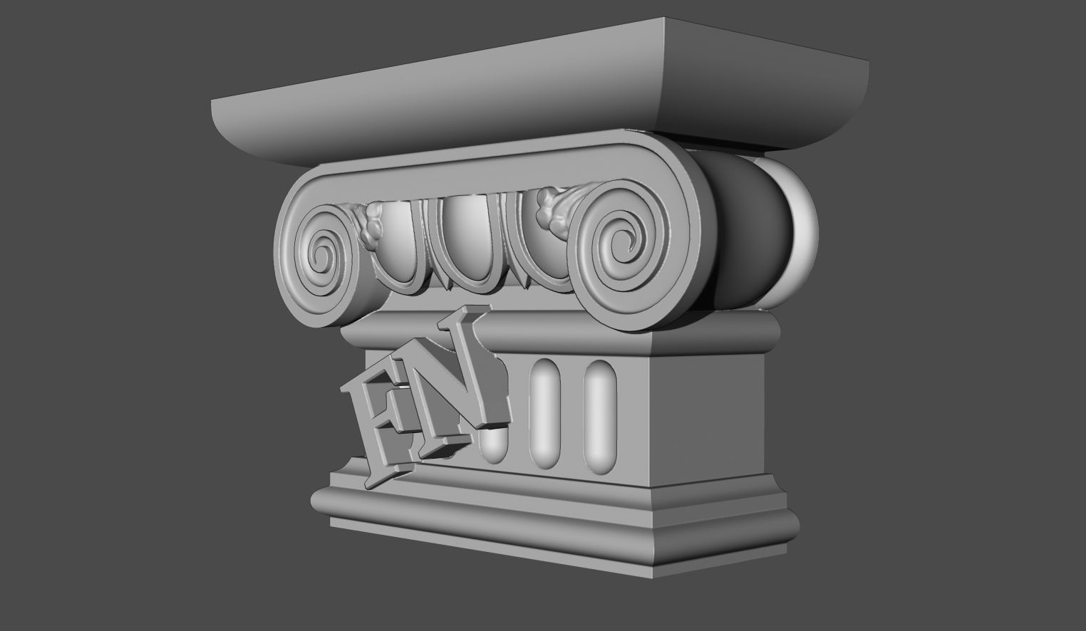 Decorative pilasters 3D model - Free Sample Free 3D model_2