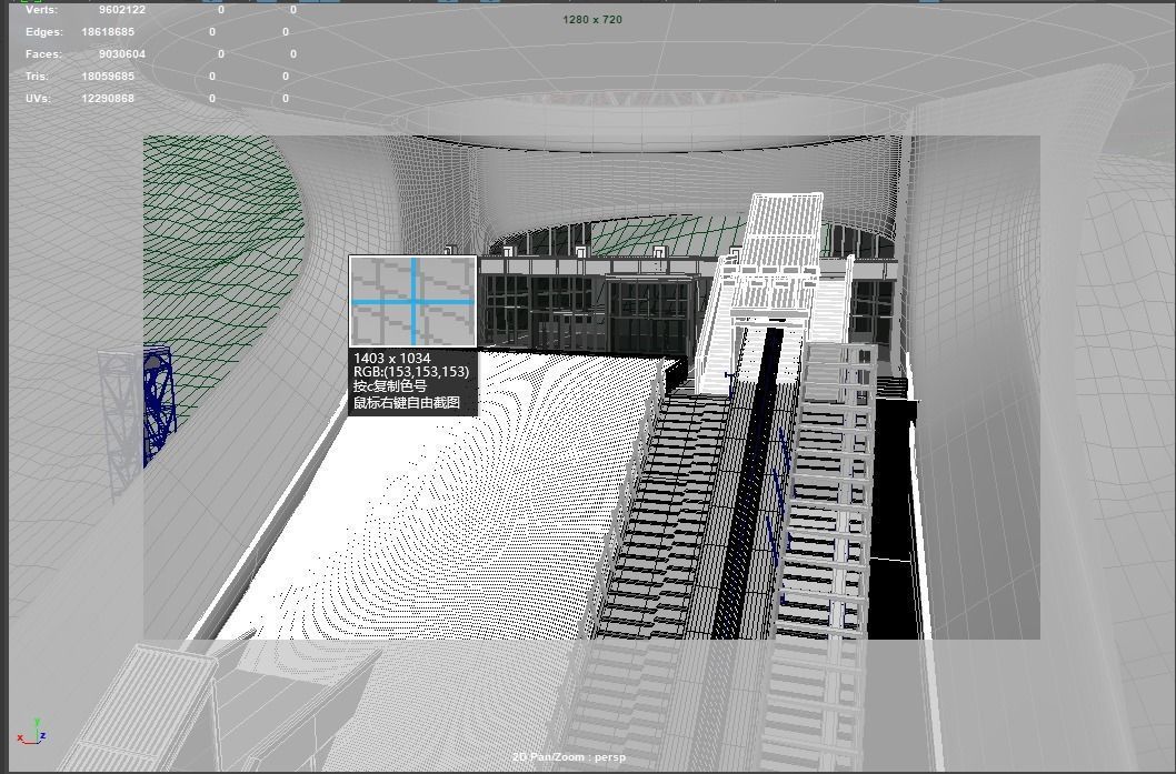 Ski jumping center  3D model_18