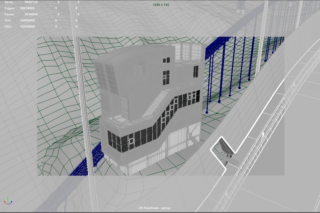 Ski jumping center  3D model_25