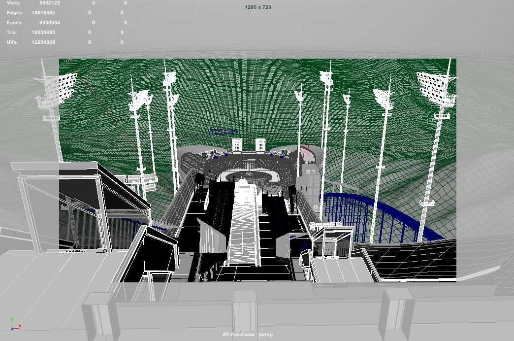 Ski jumping center  3D model_24