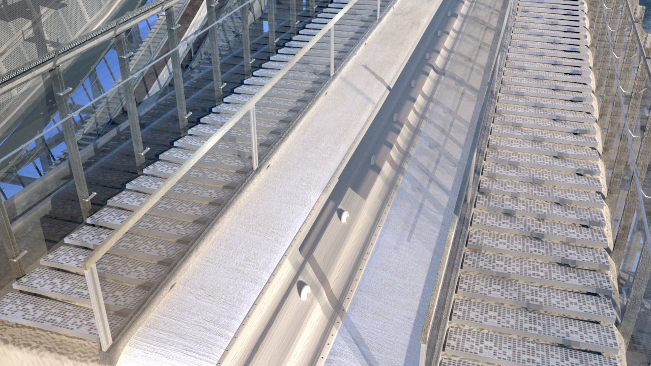 Ski jumping center  3D model_14