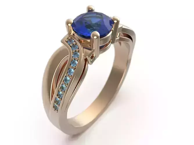 Engagement twisted ring