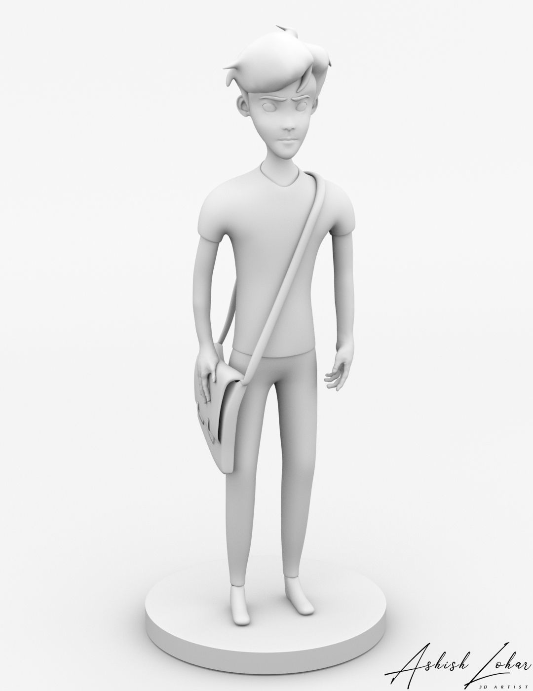 Stylized 3D Character  Low-poly 3D model_8