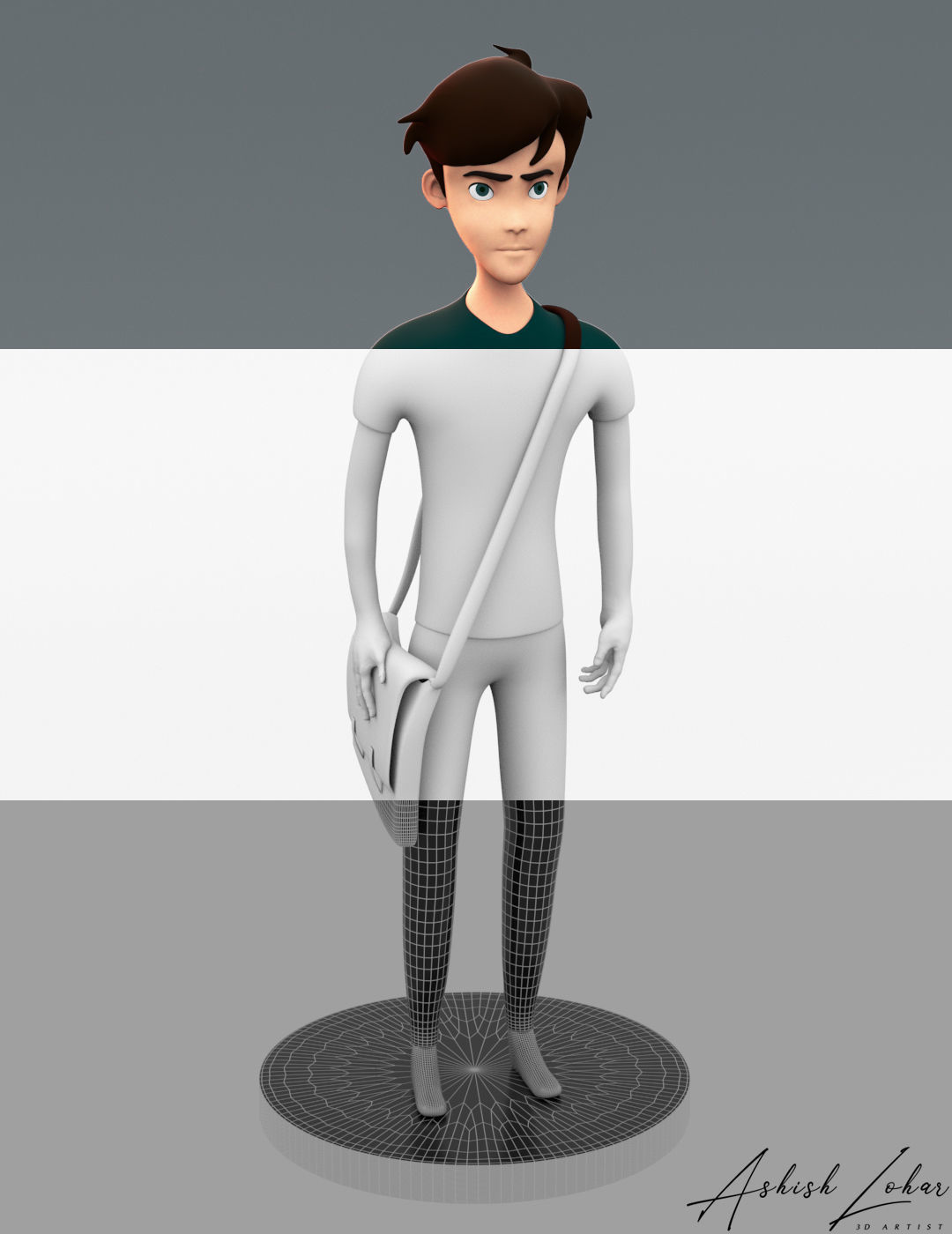 Stylized 3D Character  Low-poly 3D model_1