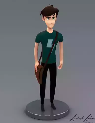 Stylized 3D Character  Low-poly 3D model