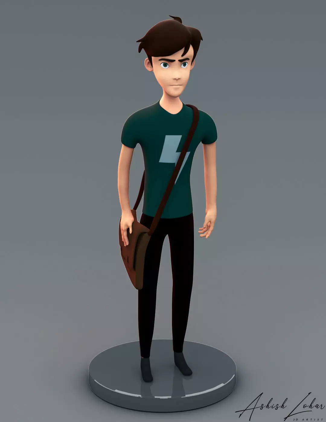 Stylized 3D Character  Low-poly 3D model_0