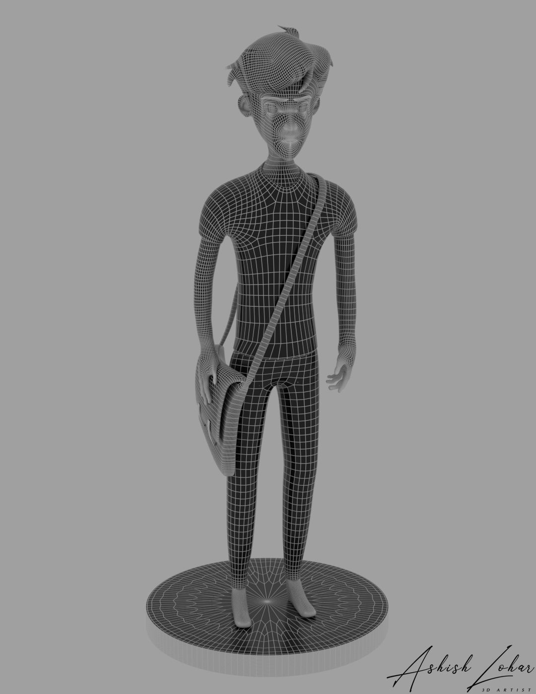 Stylized 3D Character  Low-poly 3D model_9