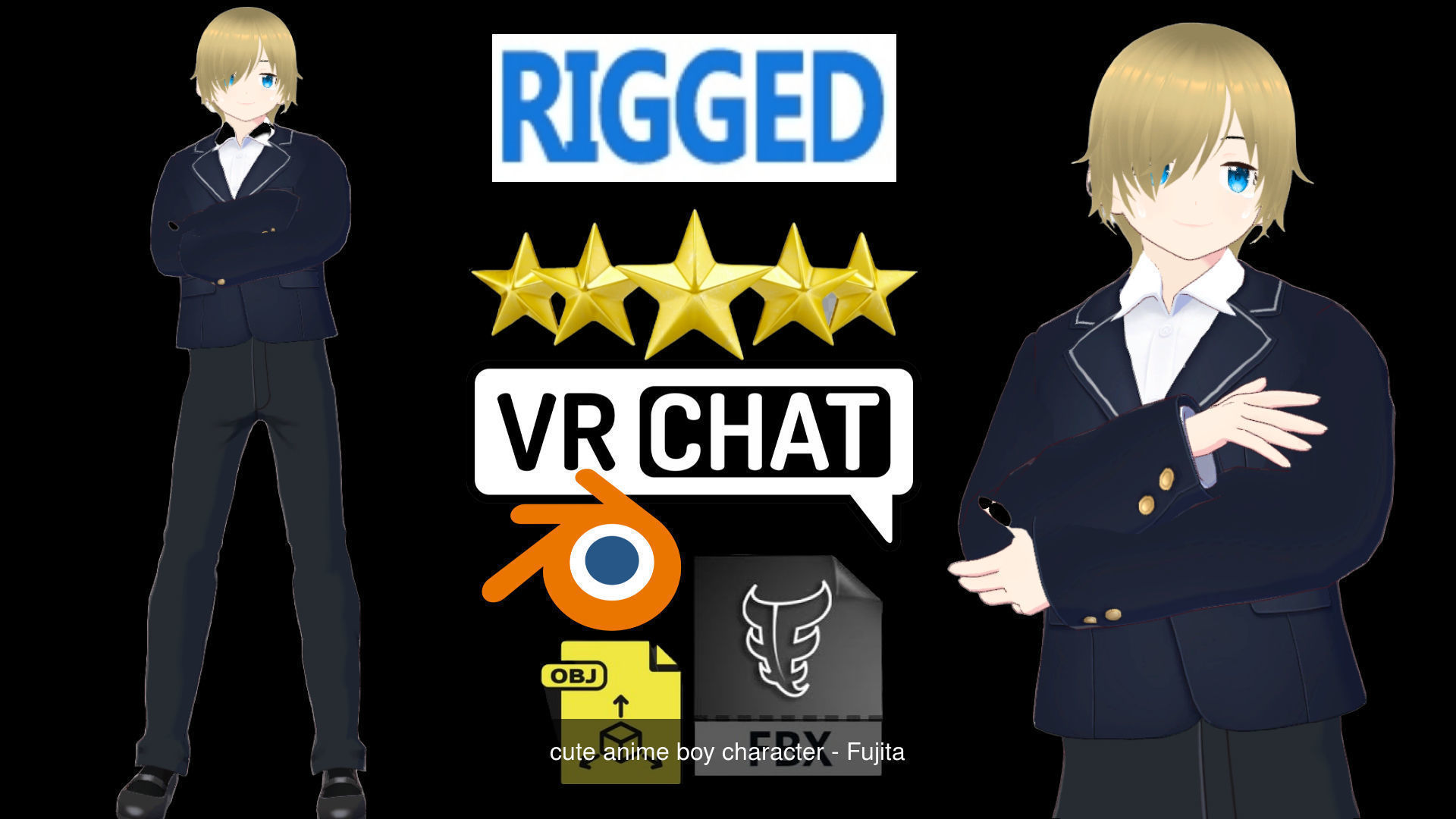 3 Cute Anime Girls Characters T5 3D Model Collection_3