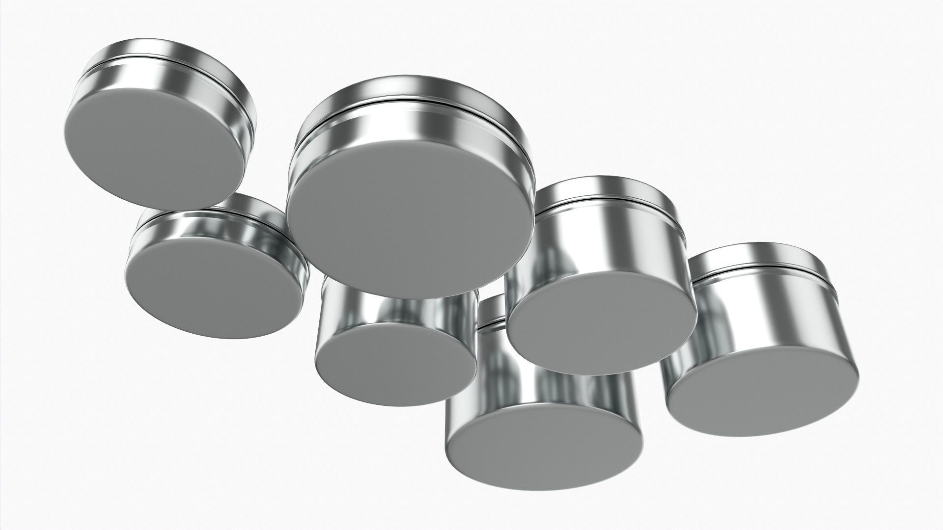 Round decorative empty gift can jars metal 01 iron 3D model_3