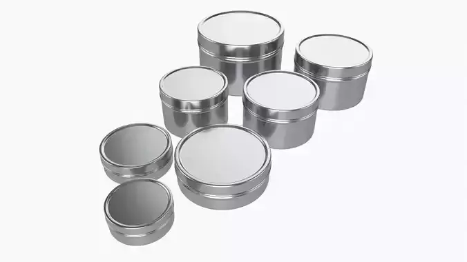 Round decorative empty gift can jars metal 01 iron