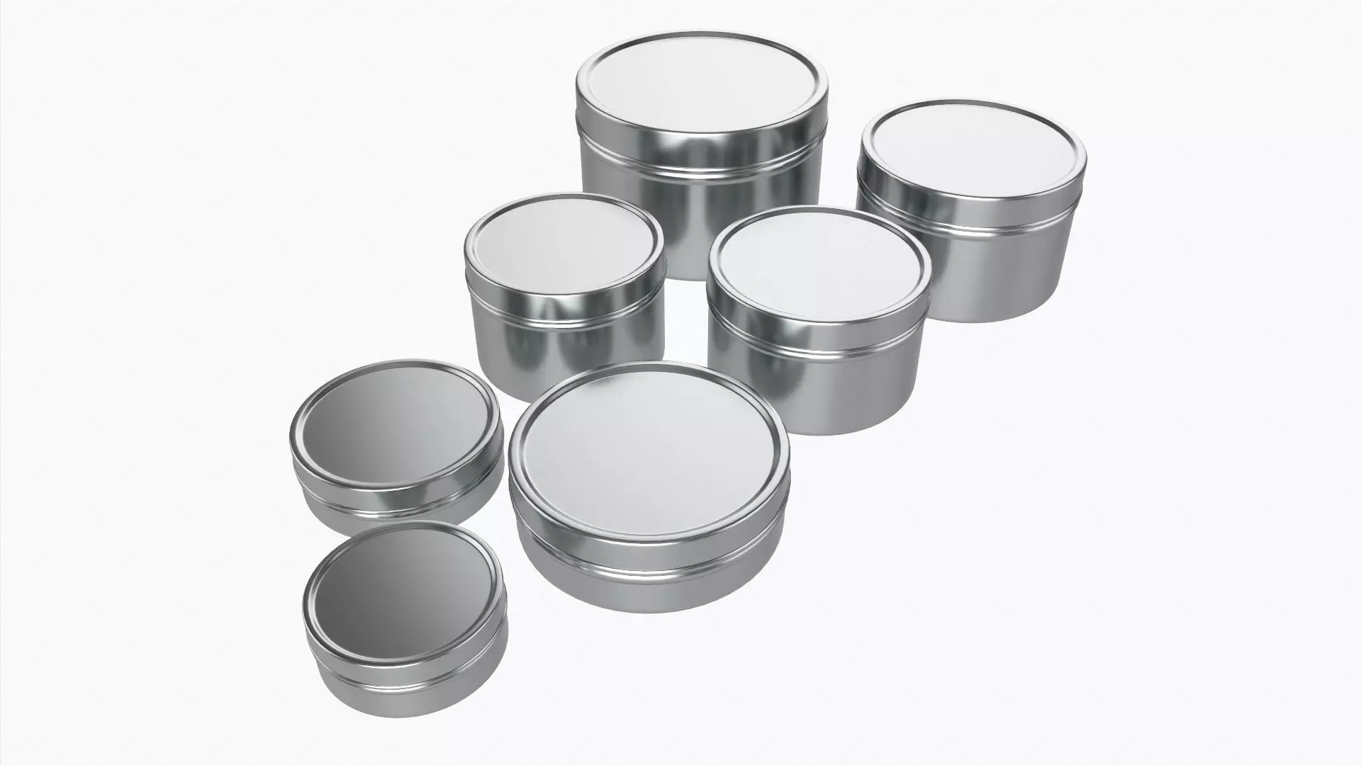 Round decorative empty gift can jars metal 01 iron 3D model_0