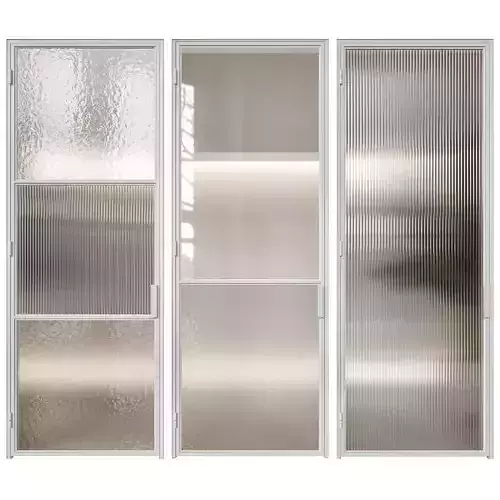White French door 3D model