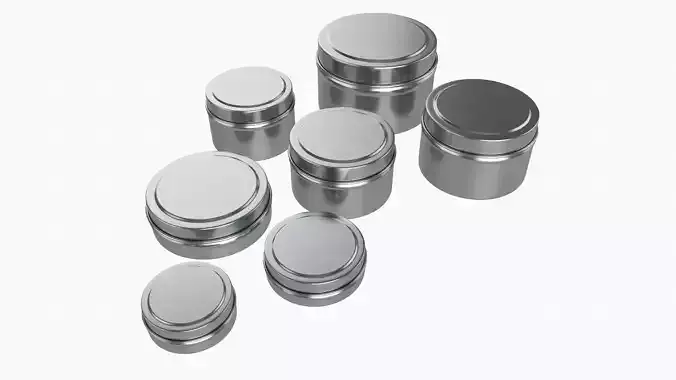 Round decorative empty gift can jars metal 02 iron