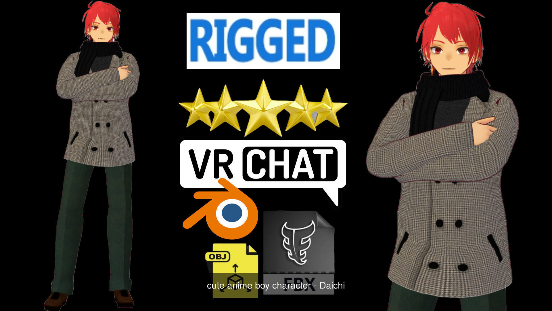 3 Cute Anime Girls Characters T11 3D Model Collection_2