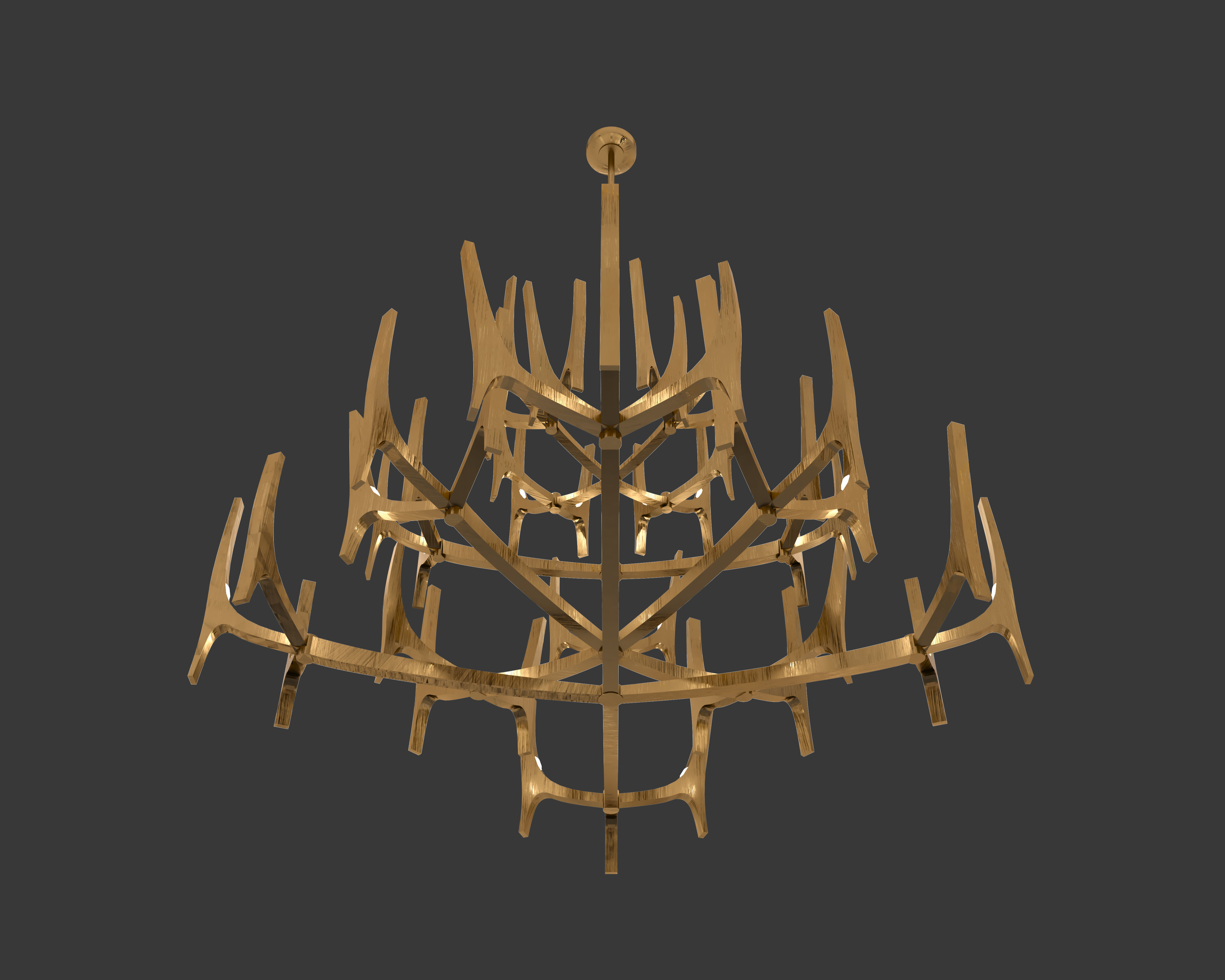 Tusk Chandelier 2 3D model_1