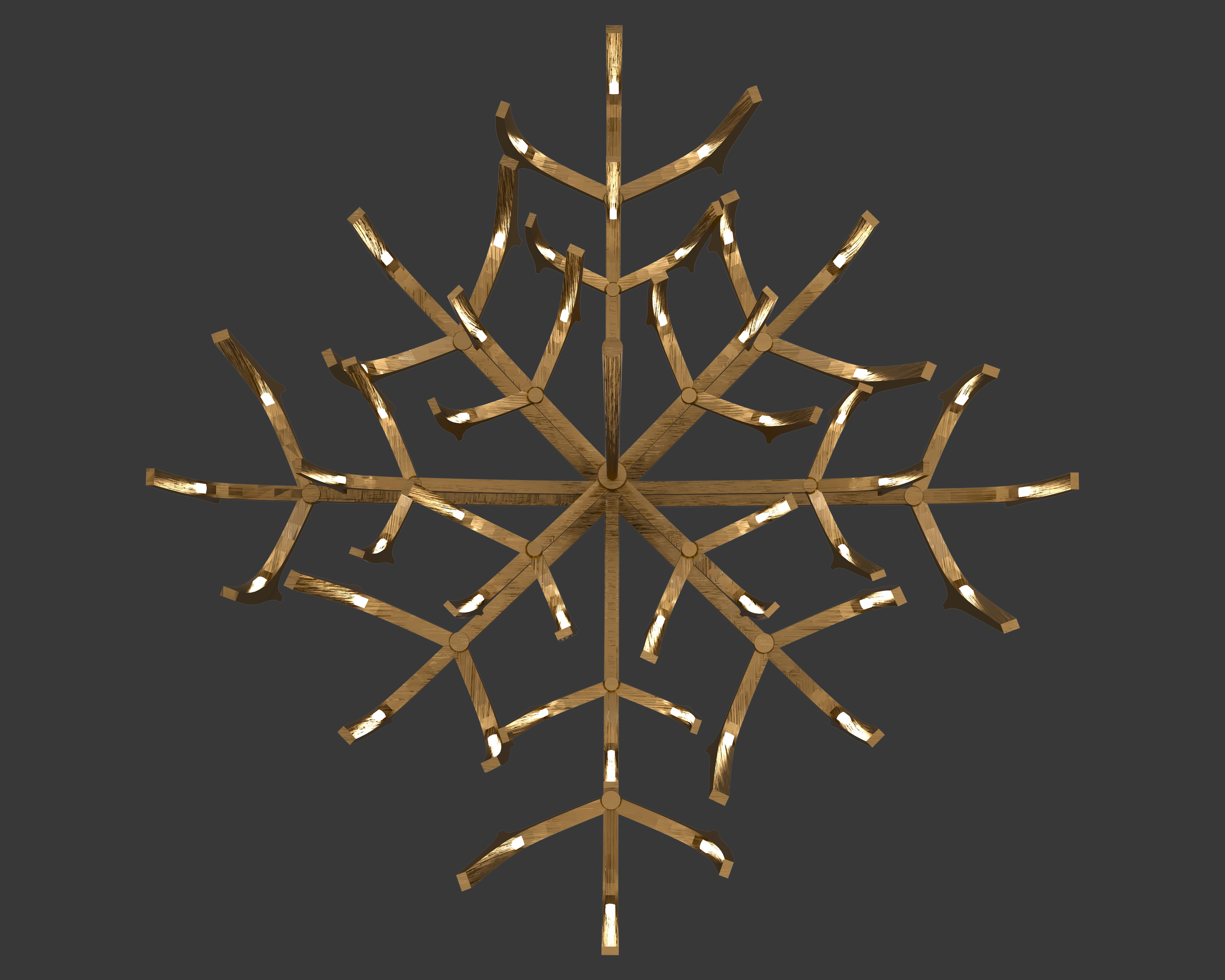 Tusk Chandelier 2 3D model_2