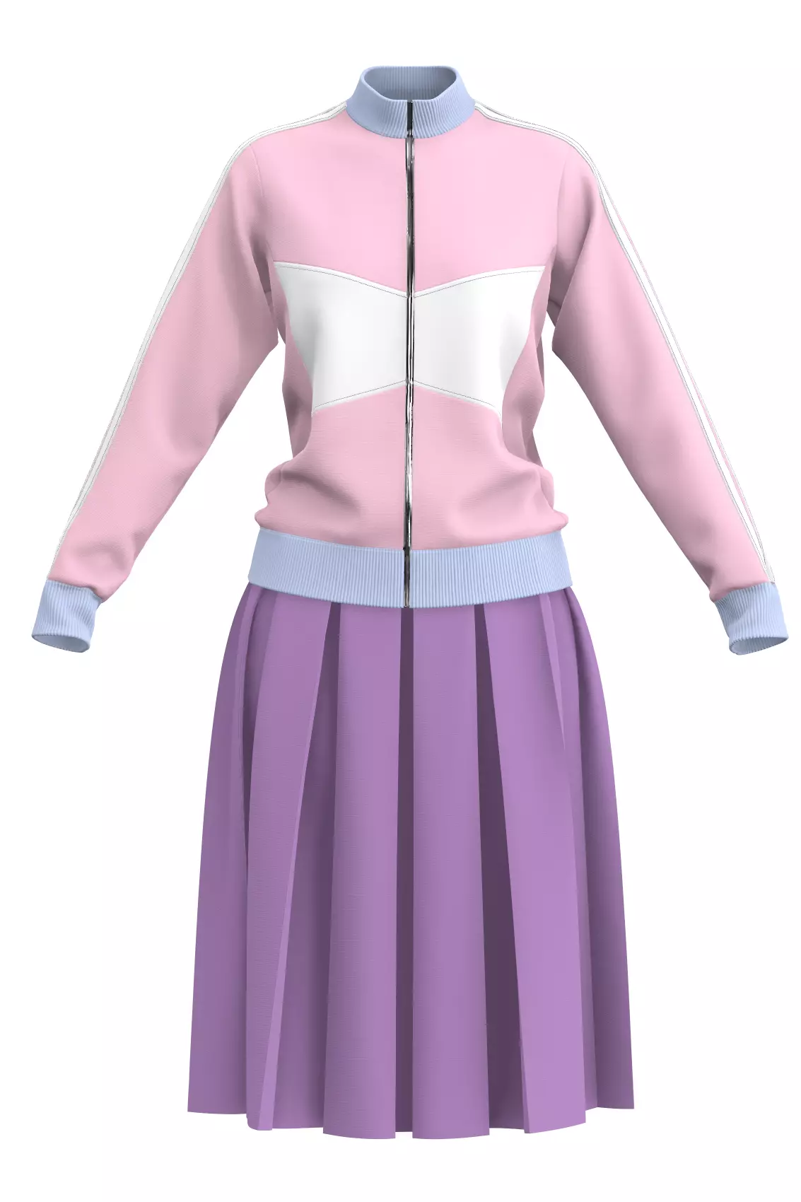 Girls school uniforms 3D model